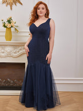 Load image into Gallery viewer, Plus Size Sparkly Sleeveless Evening Dress
