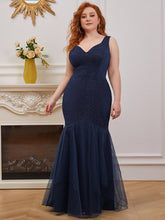 Load image into Gallery viewer, Plus Size Sparkly Sleeveless Evening Dress
