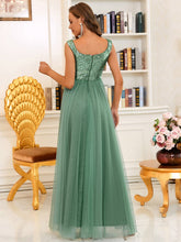 Load image into Gallery viewer, High Waist Tulle &amp; Sequin Sleeveless Evening Dress
