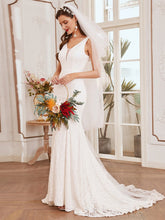 Load image into Gallery viewer, Elegant Sleeveless Fishtail Wedding Dress
