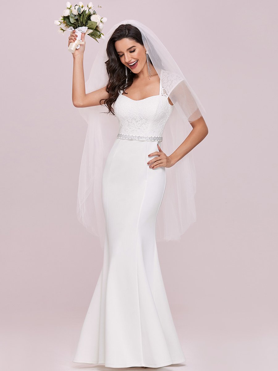 Cap Sleeve Sweetheart Mermaid Wedding Dress