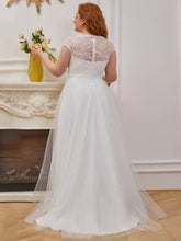 Load image into Gallery viewer, Trendy Deep V Neck Tulle Wedding Dress
