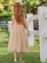 Load image into Gallery viewer, Dainty Sleeveless Tulle Flower Girl Dress with Sequin
