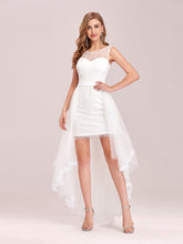 Load image into Gallery viewer, Two-Piece High-Low Sleeveless Wedding Dress
