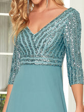 Load image into Gallery viewer, Sexy  A-Line Sequin Evening Dress
