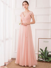 Load image into Gallery viewer, Elegant A-Line Ruffles Sleeve Bridesmaid Dresses
