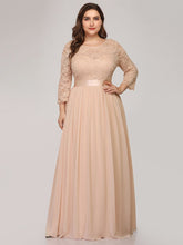 Load image into Gallery viewer, Plus Size Lace Long Sleeve Dress
