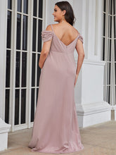 Load image into Gallery viewer, Sweetheart Neckline Plus Size A Line Maternity Dress
