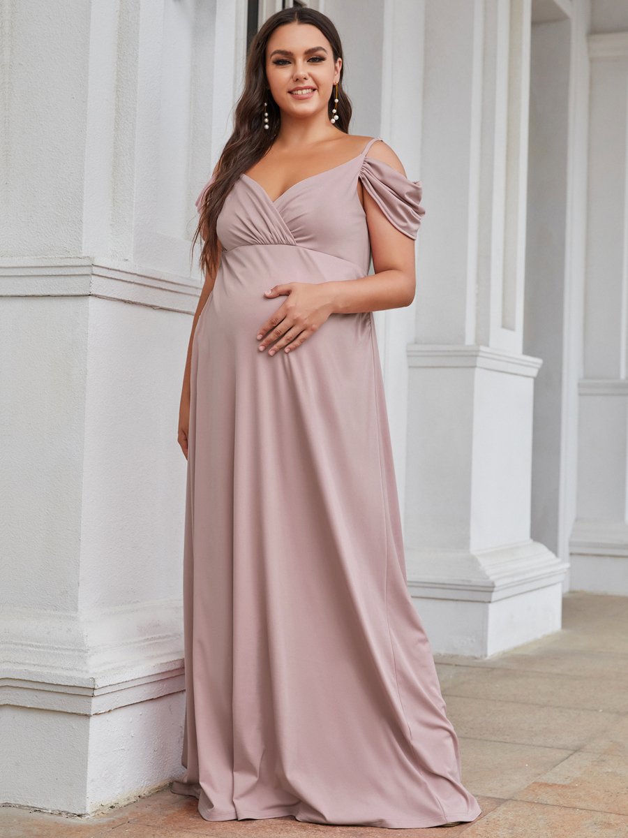 Sweetheart Neckline Plus Size A Line Maternity Dress