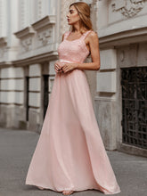 Load image into Gallery viewer, Chiffon Bridesmaid Dress With Lace Bodice

