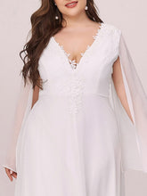 Load image into Gallery viewer, Plus Size Flare Sleeves Wedding Gown
